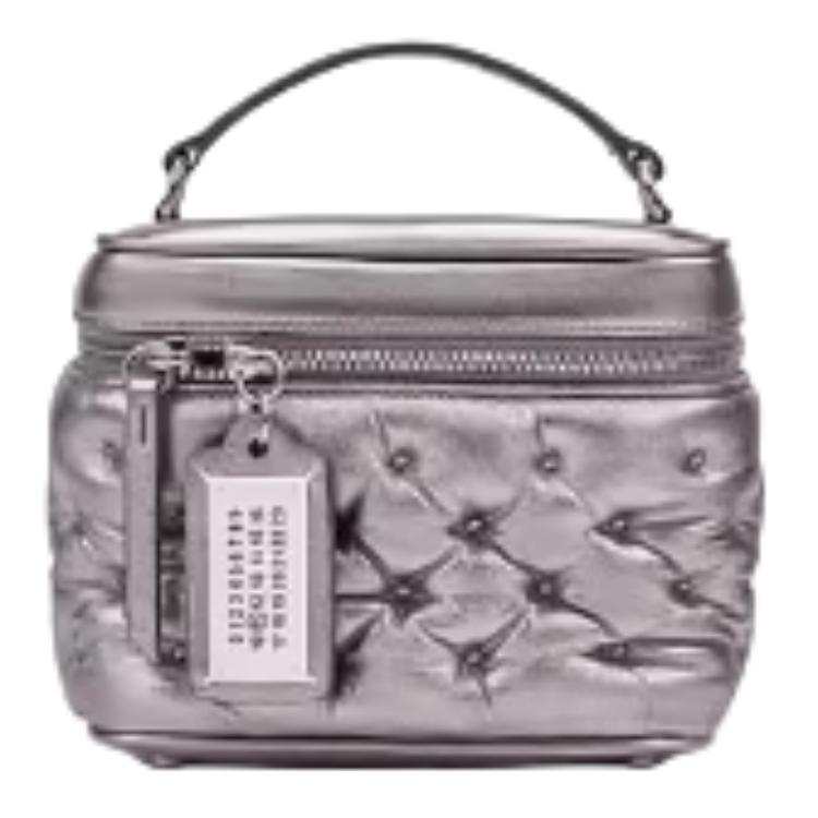 Maison Margiela Sheepskin Shoulder Bag, Crossbody Bag, Handbag Small Women's Metal Silver
