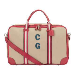 Anya Hindmarch Lightweight Canvas One Shoulder Crossbody Handheld Travel Bag Women's Red