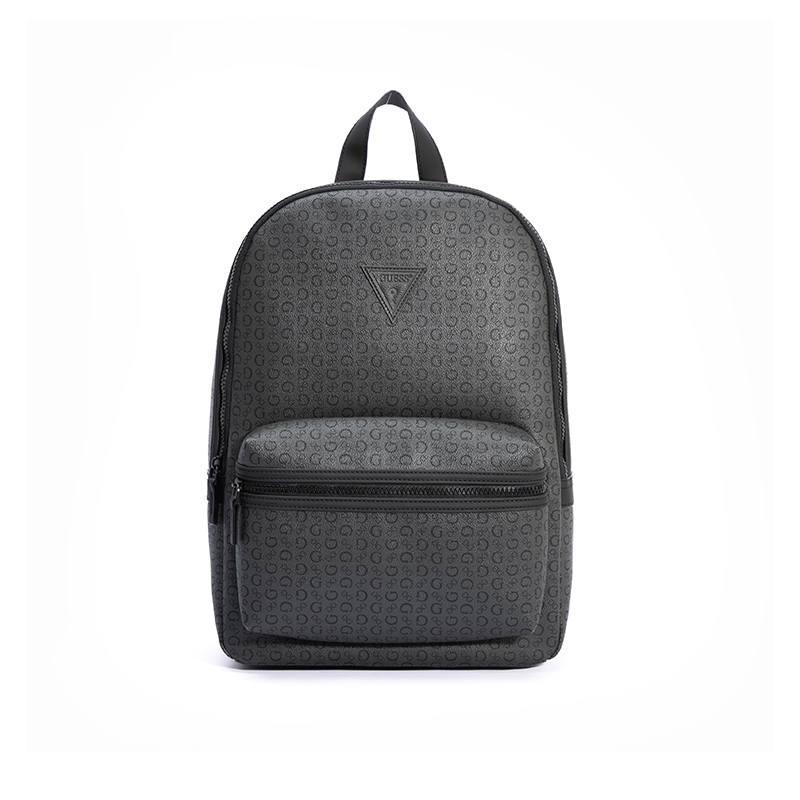 GUESS GUESS Synthetic Leather Backpack Regular Men's Black Gray