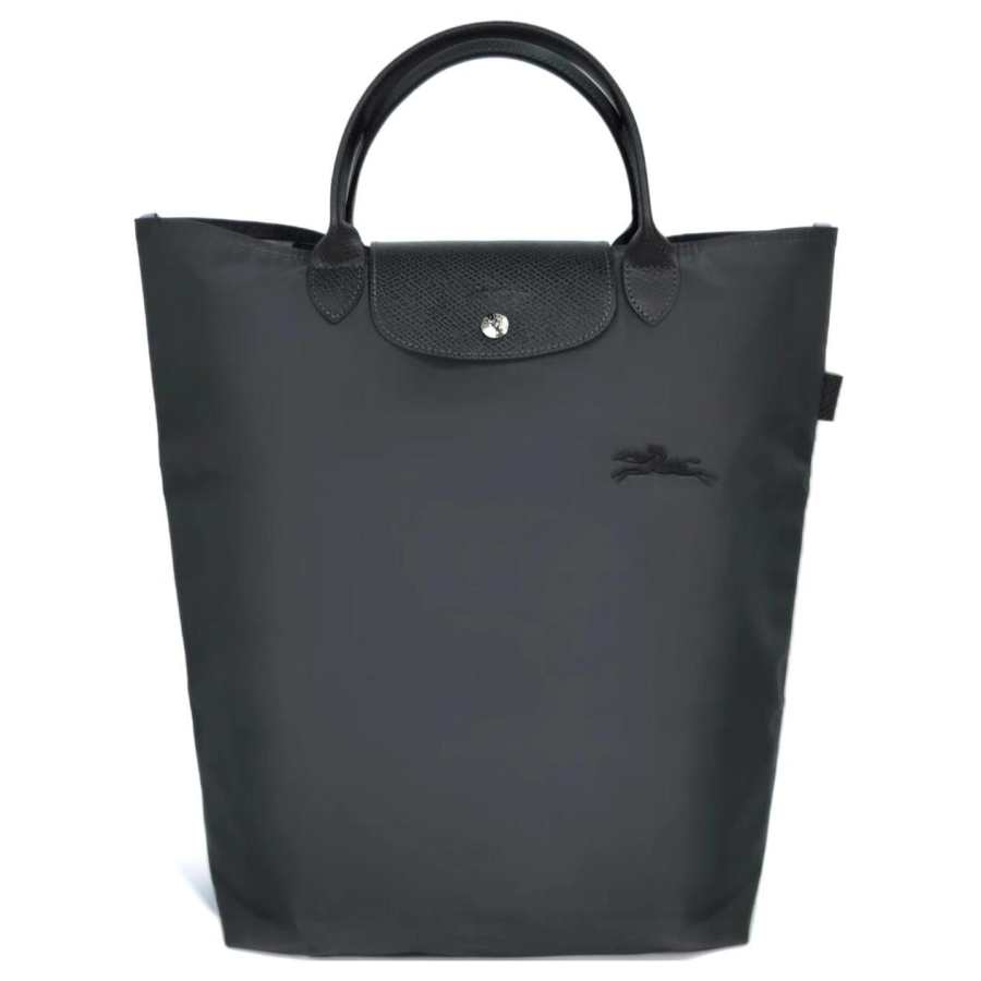 LONGCHAMP LONGCHAMP Le Pliage Canvas Handbag Medium Women's Graphite Gray