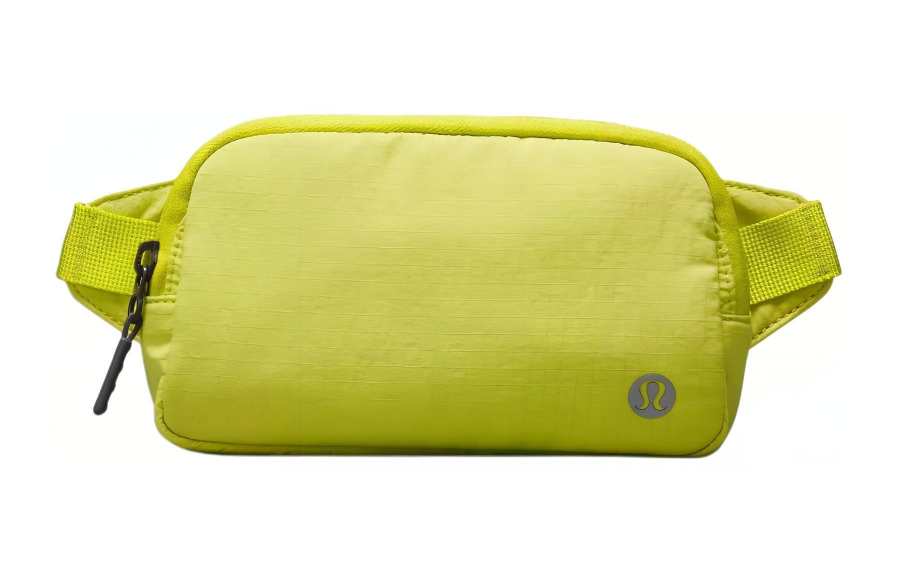 Lululemon Everywhere Nylon Shoulder Bag, Crossbody Bag, Fanny Pack Mini Unisex Lichen & Lime & Horizontal Gray
