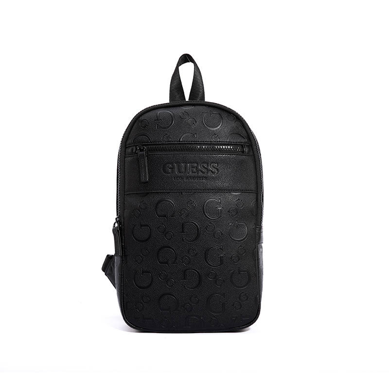 GUESS GUESS Synthetic Leather Sling Bag Regular Men's Black