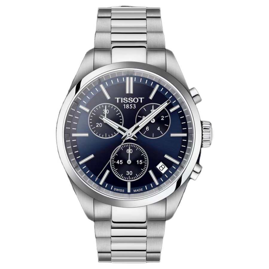 TISSOT PR 100 Collection Quartz Movement Men's Watches Watch 40mm Blue Dial Stainless Steel Case