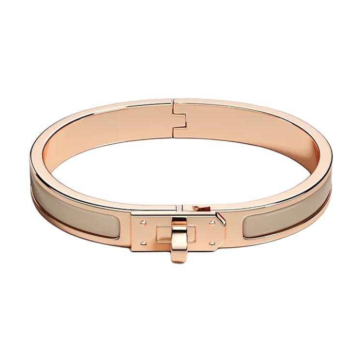 HERMES HERMES Mini Clic Kelly Bangles Unisex Preserved Chestnut