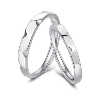 KADER 925 Sterling Silver 999 Fine Silver Synthetic Cubic Zirconia Rings Unisex