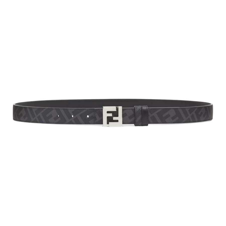 FENDI FENDI Polyester Leather Belts Men's Black