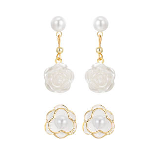 CHIMERA Minimalist Style Artistic Style Soft Fairy Round Bead Pendant Earrings Women's