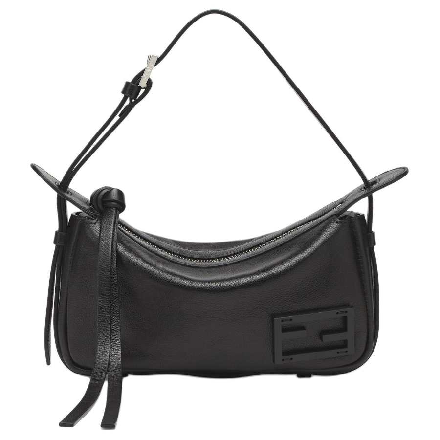FENDI Calfskin Handbag, Shoulder Bag Mini Women's Black