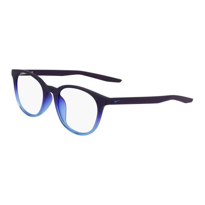 Nike Nike Plastic Round Eyeglass Frames Unisex Black