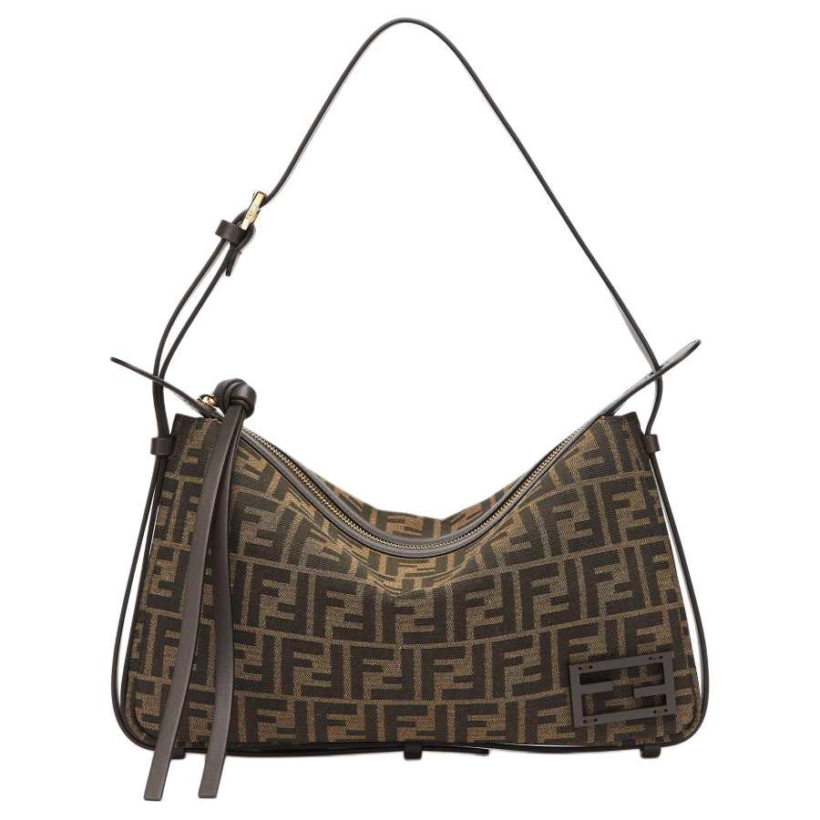 FENDI Polyester Handbag, Shoulder Bag Regular Women's Brown