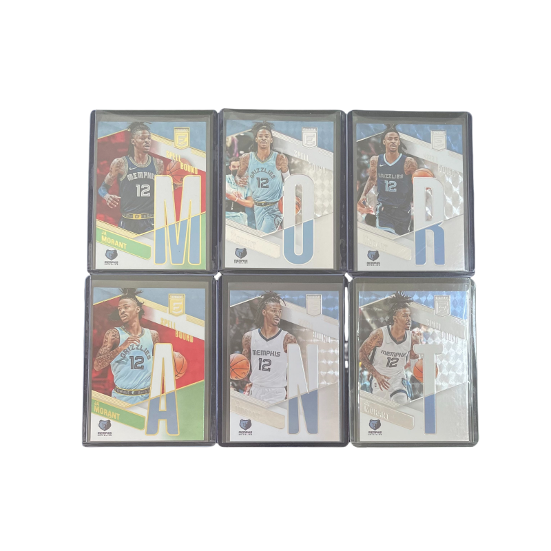 PANINI 2022 23 Elite, Grizzlies, Ja Morant, Waist King JA Letter Spelling MORANT Sports Cards 6 Pcs