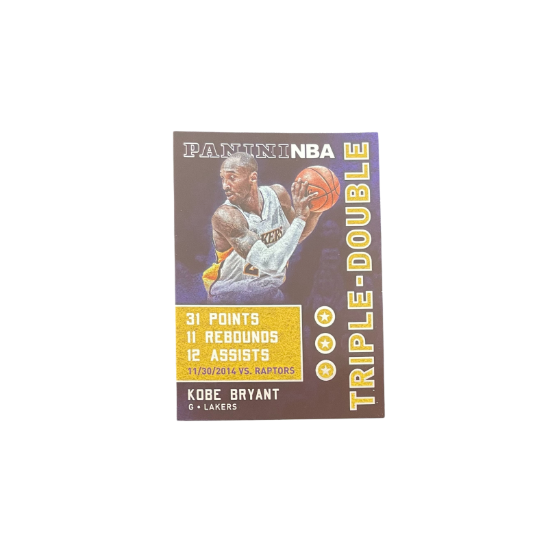 PANINI 2015 Basketball NBA 2015 Lakers, Kobe Bryant, Data Special Card, King, Superstar Card, Card Collection Pass