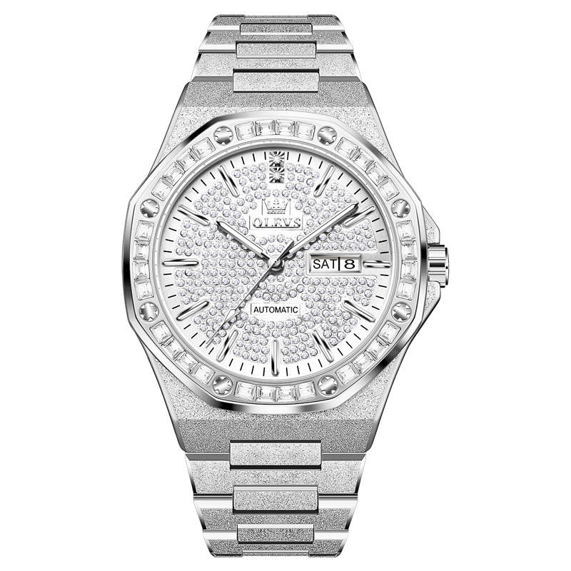 OLEVS Radiant Collection Mechanical Movement Watch Men's Watches Silver Dial