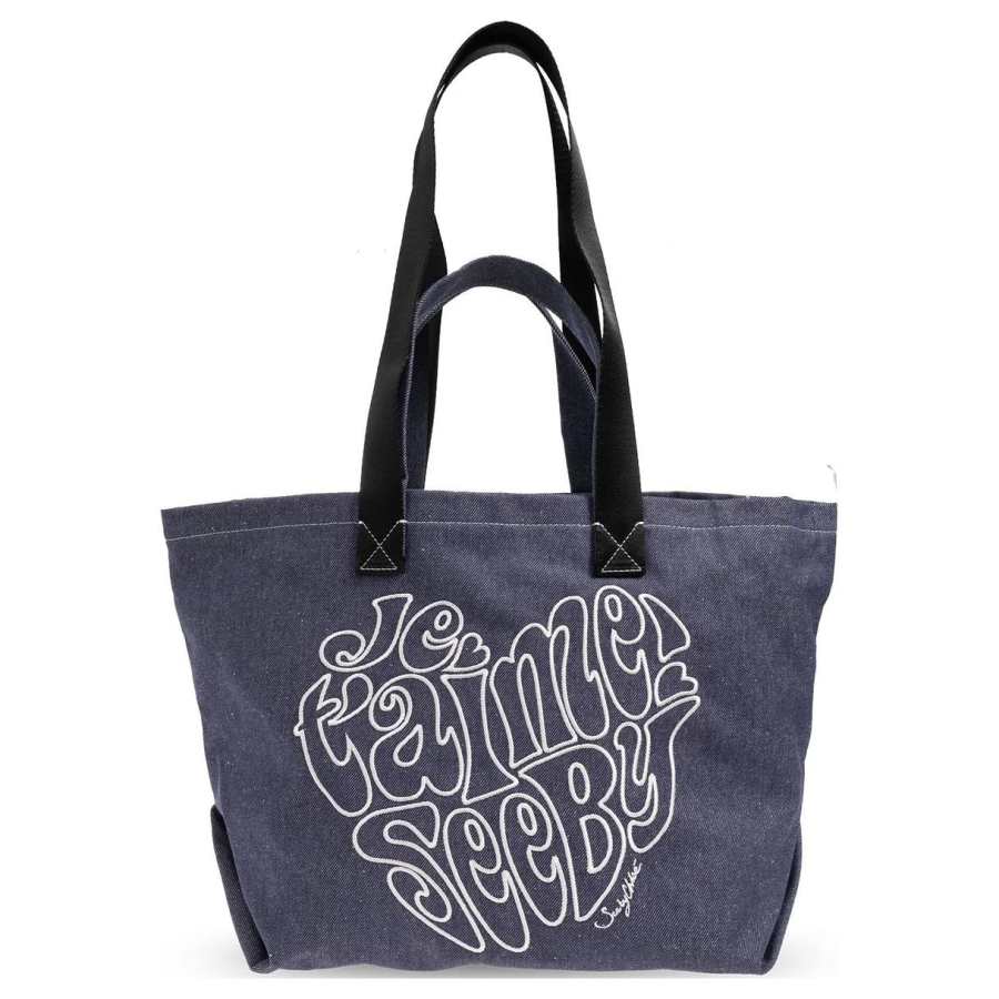 See By Chloe Polyester Tote Bag, Shopping Bag, Shoulder Bag, Handbag Women's Denim Blue