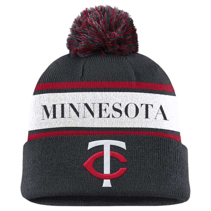 Nike Nike Minnesota Twins Team Stripe Peak Men's Nike Mlb Cuffed Pom Beanie