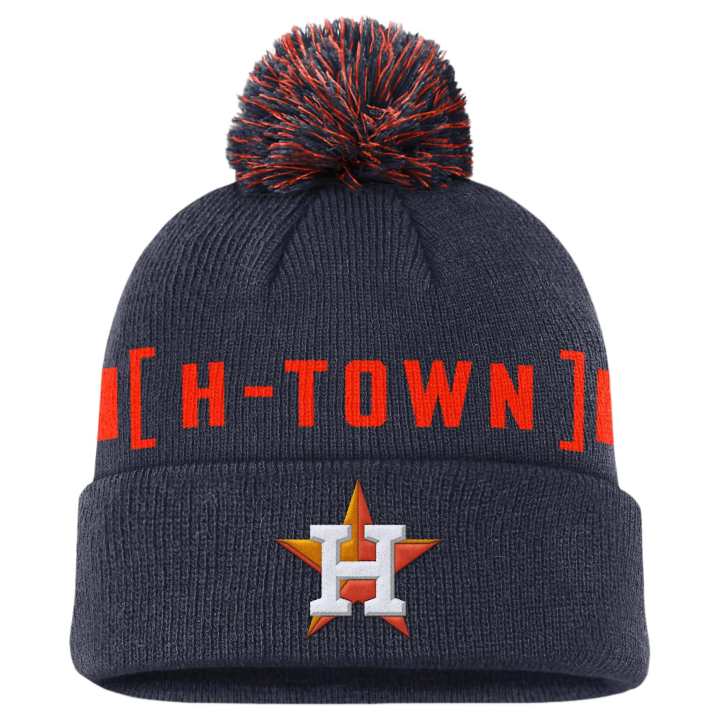 Nike Nike Houston Astros Hometown Peak Men's Nike Mlb Cuffed Pom Beanie