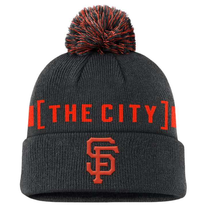 Nike Nike San Francisco Giants Hometown Peak Men's Nike Mlb Cuffed Pom Beanie