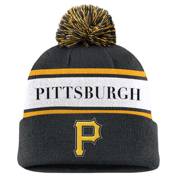 Nike Nike Pittsburgh Pirates Team Stripe Peak Men's Nike Mlb Cuffed Pom Beanie