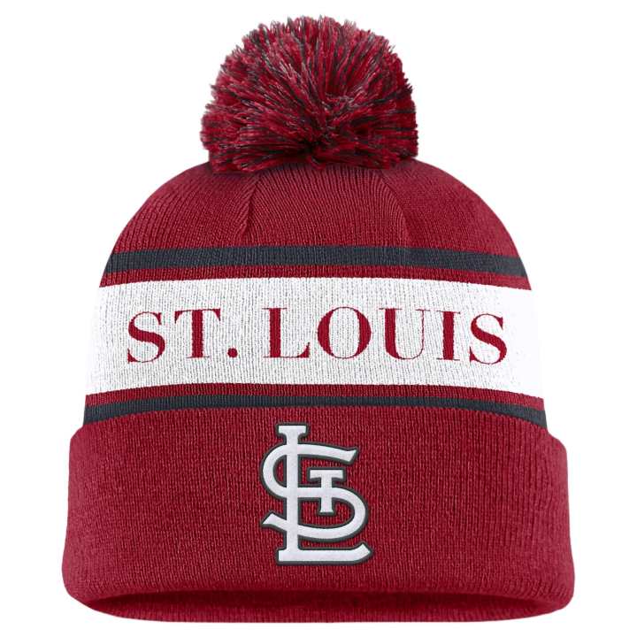 Nike Nike St. Louis Cardinals Team Stripe Peak Men's Nike Mlb Cuffed Pom Beanie