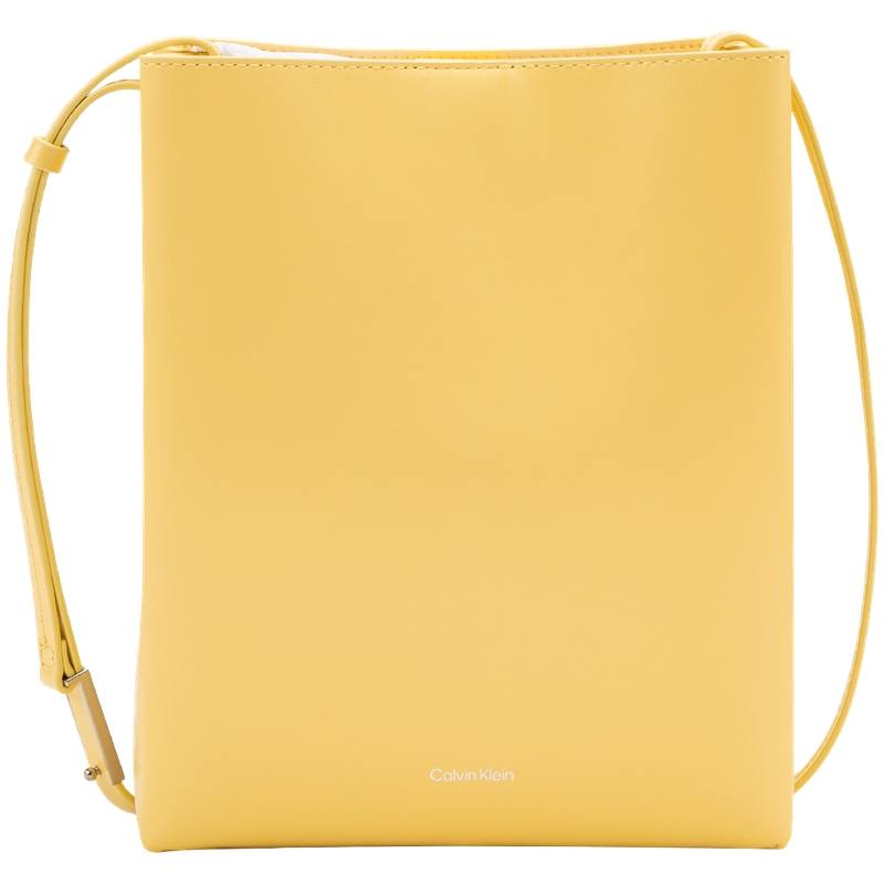 CALVIN KLEIN Cow Leather Crossbody Bags Medium Women's Light Dense Yellow