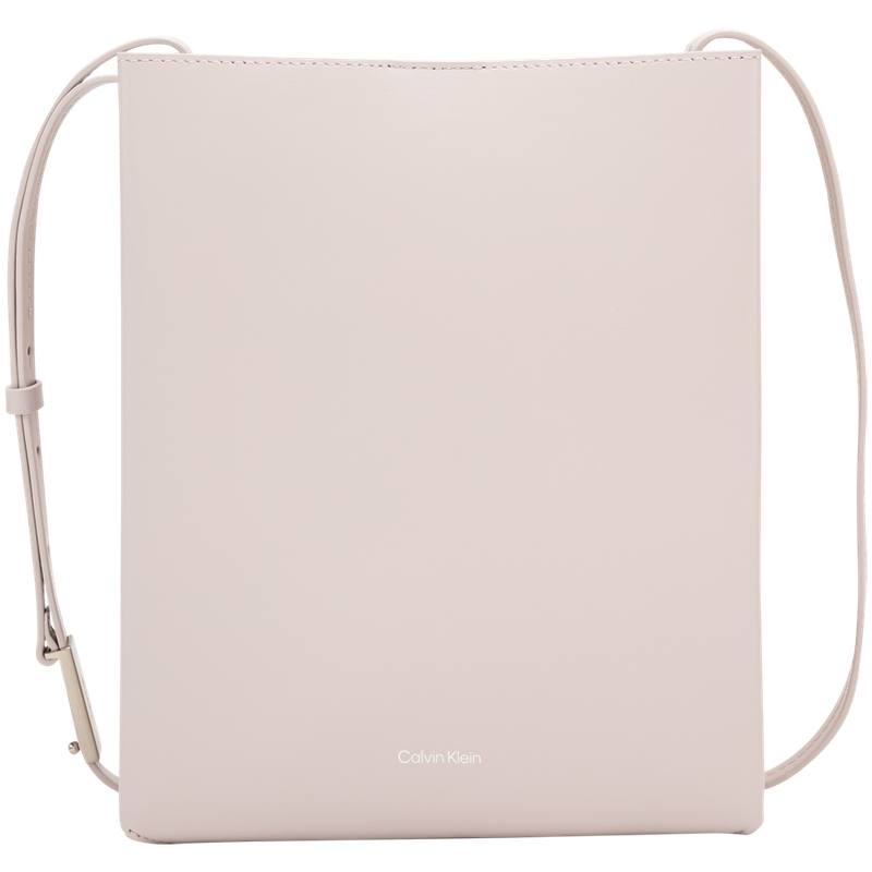 CALVIN KLEIN Cow Leather Shoulder Bag, Crossbody Bag Medium Women's Solitude Red Gray