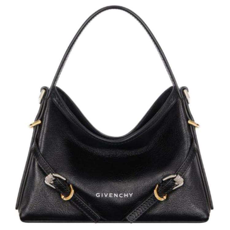 Givenchy Voyou Buffalo Leather Shoulder Bag, Crossbody Bag, Handbag Nano Women's Black