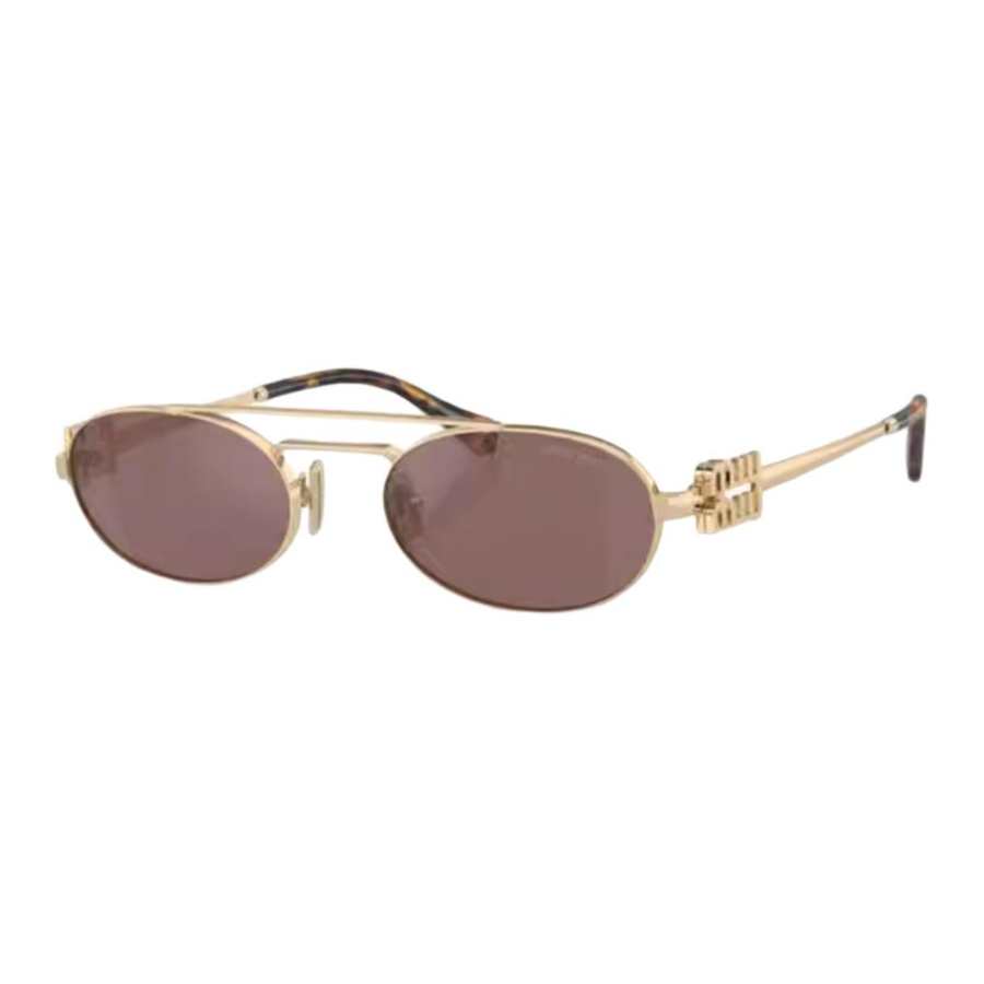 MIU MIU MIU MIU Eyewear Logo lettering Oval frame Sunglasses