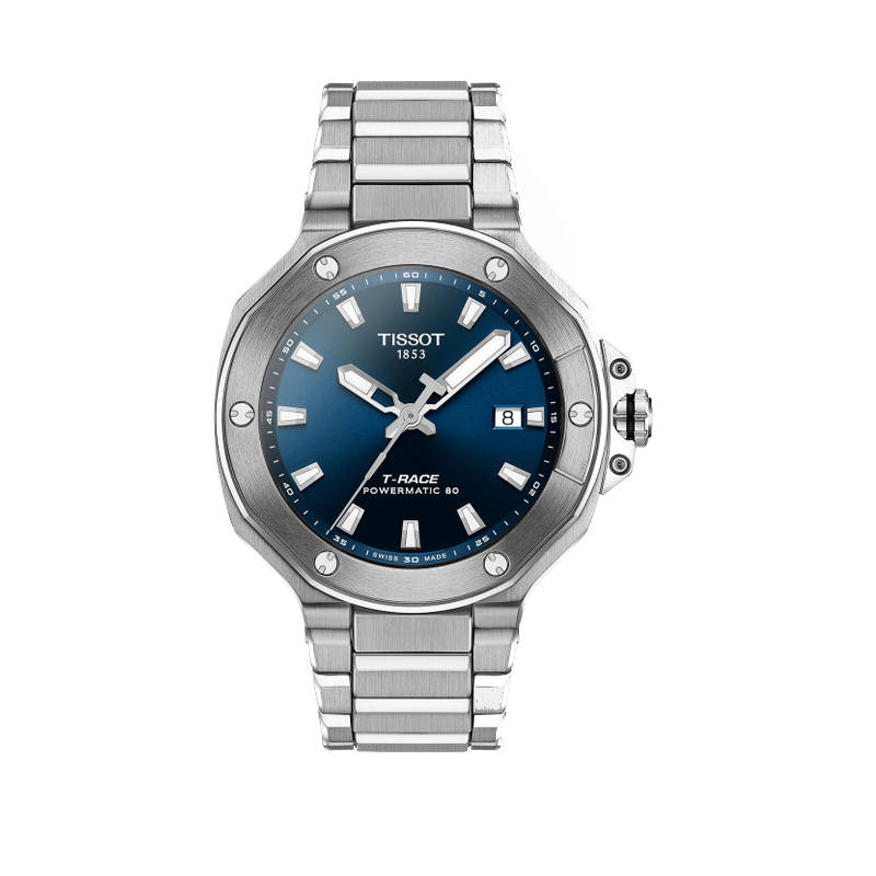 TISSOT Race Collection Automatic Mechanical Movement 100m Waterproof Men's Watches Watch 41mm Blue Dial