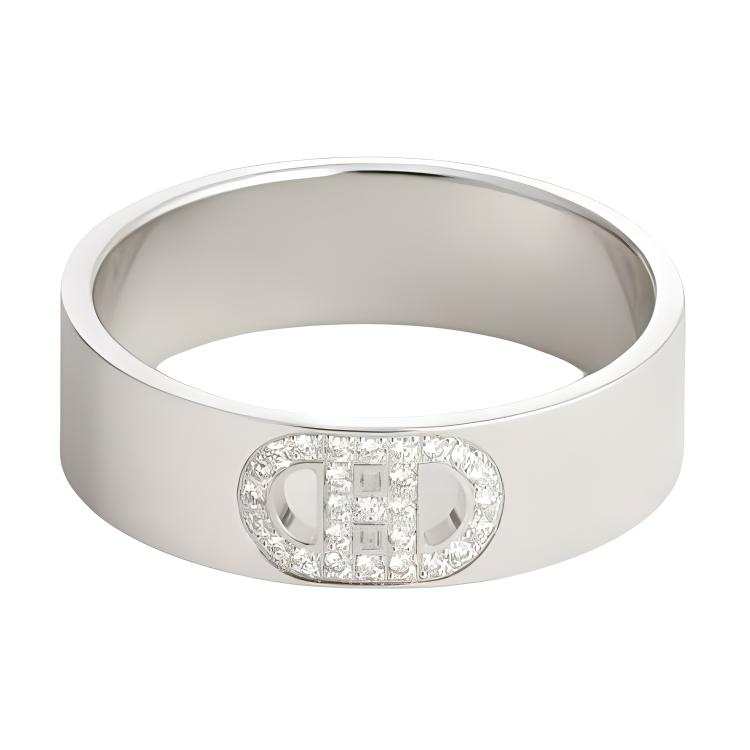 HERMES HERMES White Gold Rings Women's Silver