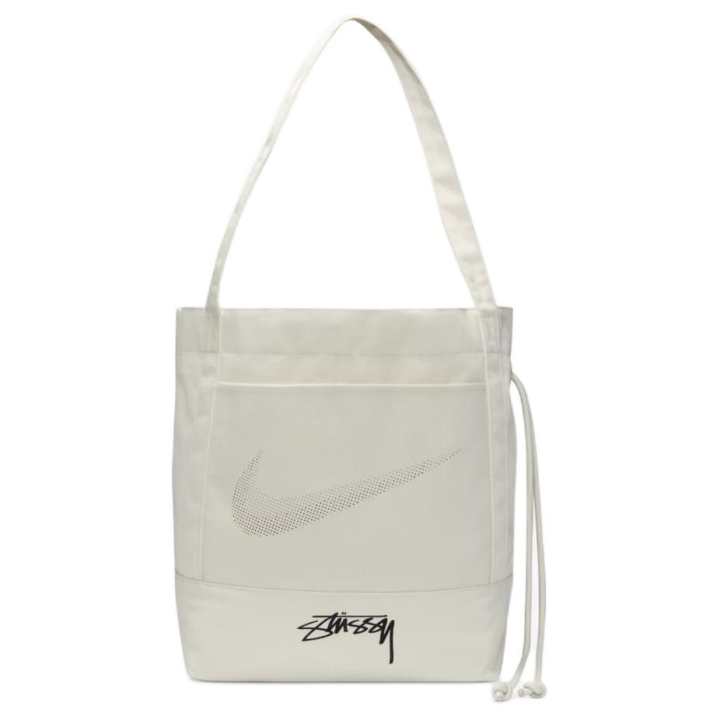 Nike Nike X Stussy Collaboration Canvas Handbag, Shoulder Bag Regular Unisex White
