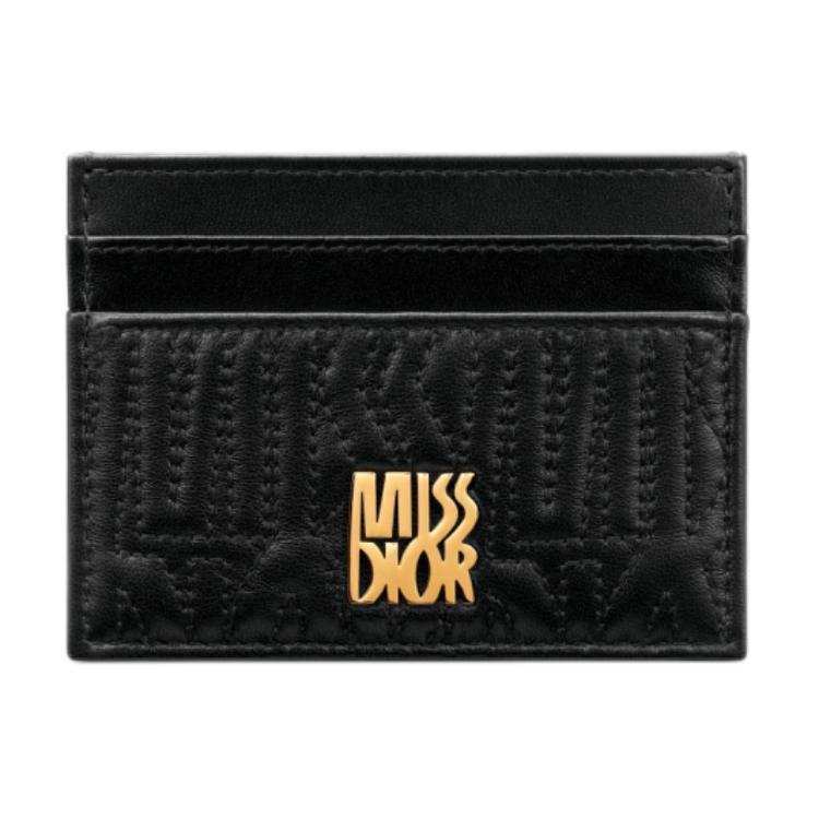 DIOR Miss Dior Lambskin Card Holder Card Holder Women's Black