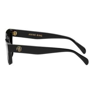 Anine Bing Acetate Rectangular Sunglasses Women's Black
