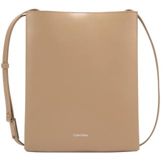 CALVIN KLEIN Cow Leather Crossbody Bags Medium Women's Almond Brown