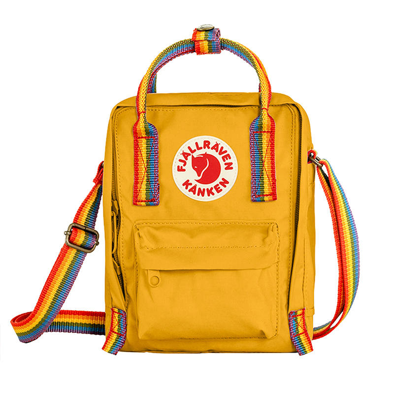 Fjallraven Kanken 2.5L Sports Outdoor Bags Vinylon Ochre Multicolor Rainbow Unisex