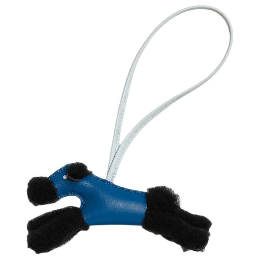 HERMES Merino Wool Charms Unisex Black/French Blue/Dusty Blue