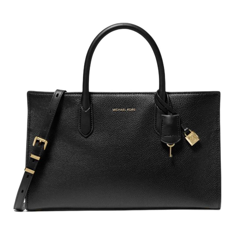 MICHAEL KORS Cow Leather Shoulder Bag, Crossbody Bag, Handbag Medium Women's Black
