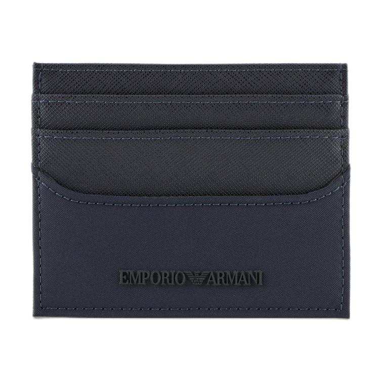 EMPORIO ARMANI Polyurethane Card Holder Men's Marine Blue