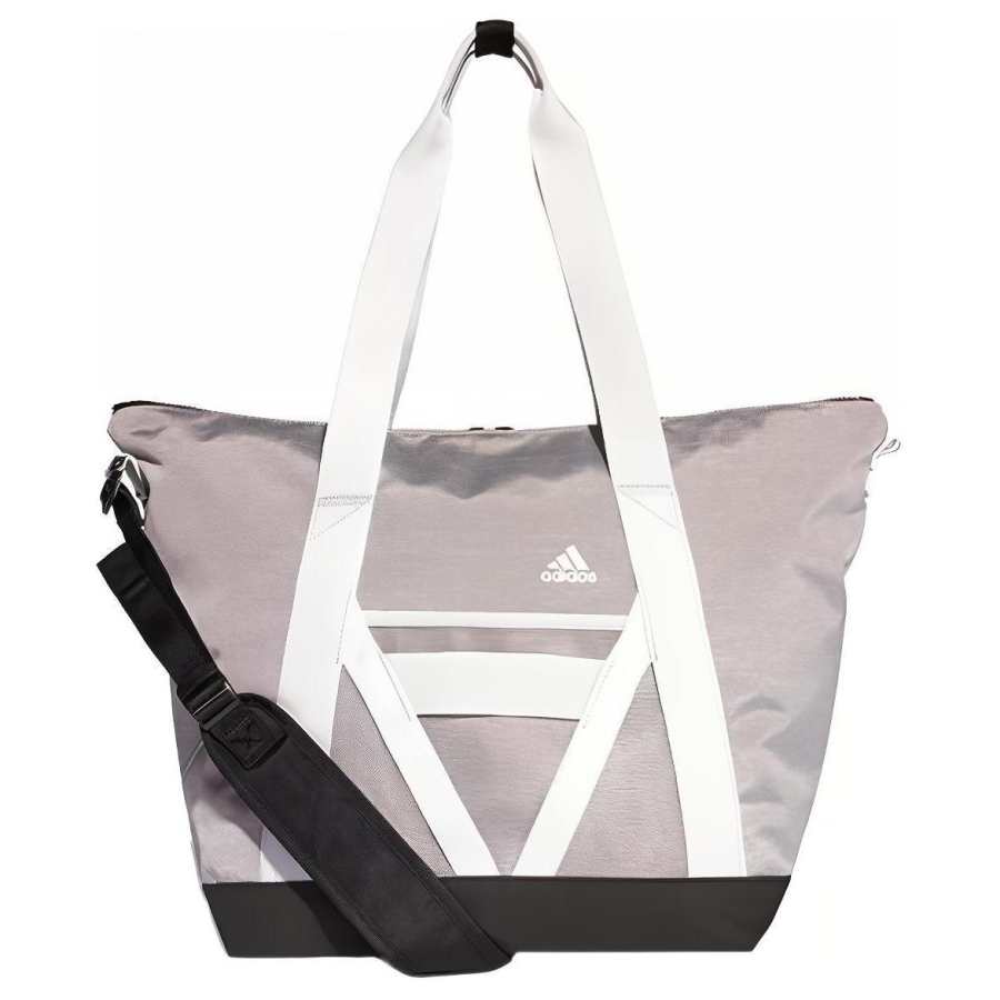 Adidas Adidas Polyester Tote Bag, Shopping Bag, Handbag, Shoulder Bag Women's Gray