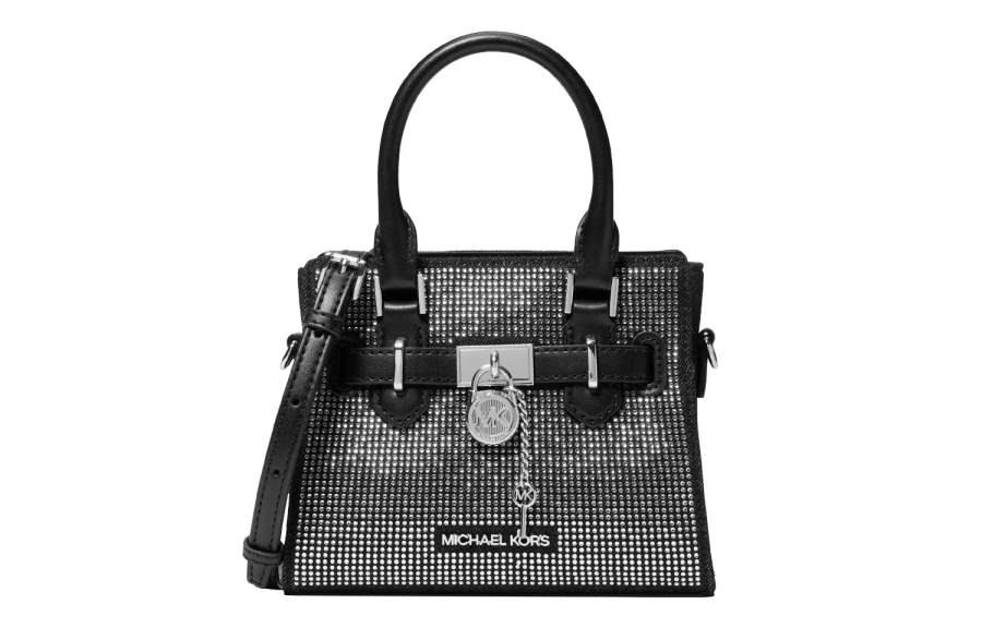 MICHAEL KORS Hamilton Fabric+Artificial Leather Handbag, Crossbody Bag Extra Small Women's Black