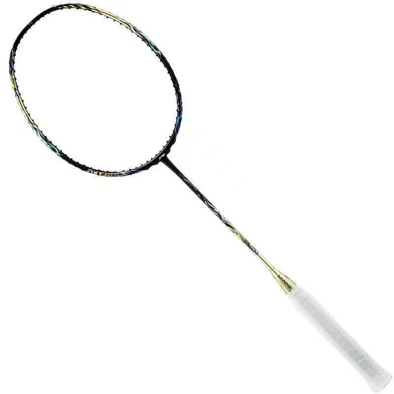 Li-Ning Li Ning Thunder 100 Full Carbon Badminton Rackets Offensive Type Heavy Head, Stiff Shaft Professional 4U G5 Black Gold
