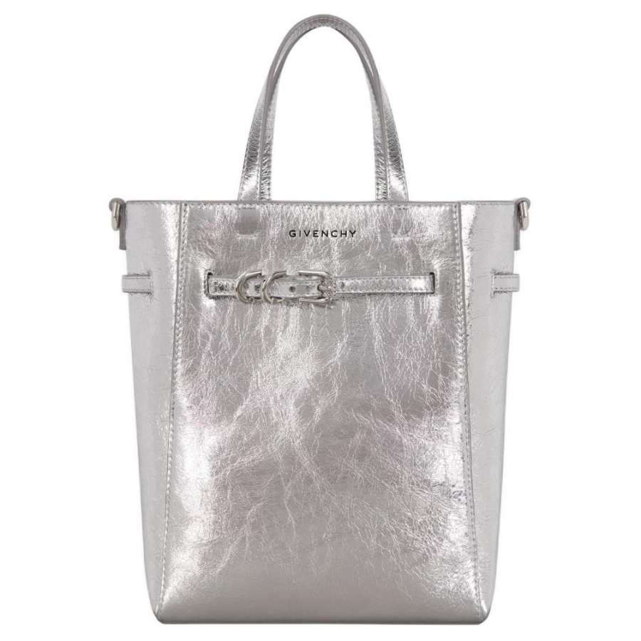 Givenchy Voyou Lambskin Tote Bag, Shopping Bag, Handbag Mini Women's Light Silver