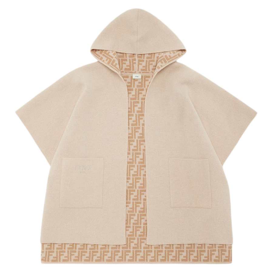 FENDI FENDI Wool Cashmere Shawls Kids' Beige