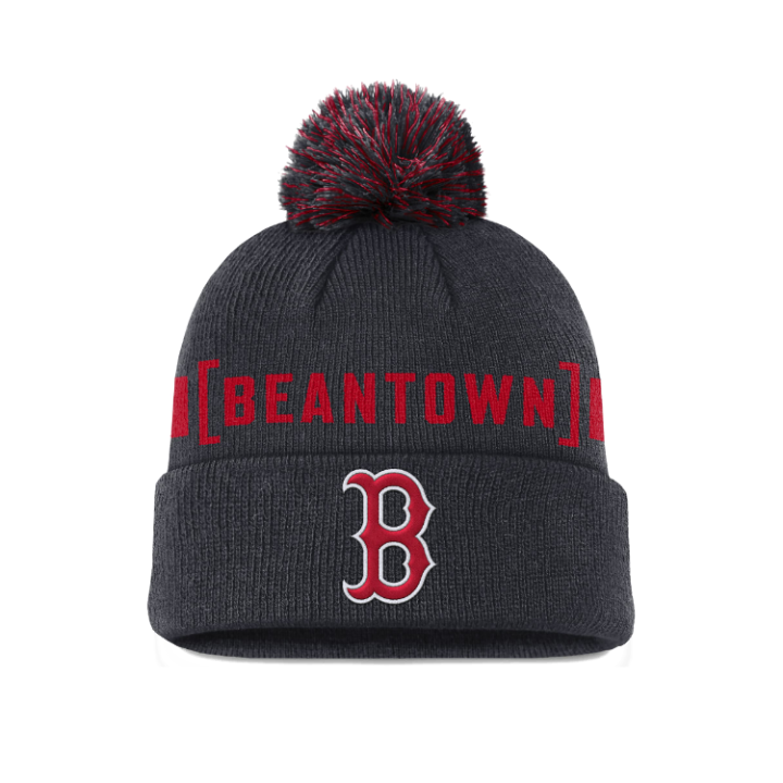 Nike Nike Boston Red Sox Hometown Peak Men's Nike Mlb Cuffed Pom Beanie