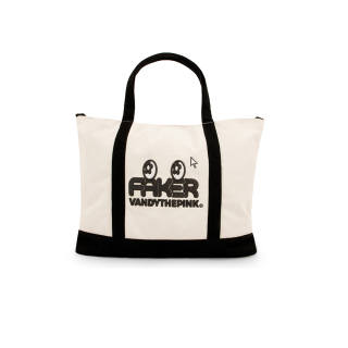 Vandy The Pink Large Capacity Canvas Handbag Regular Unisex Black White