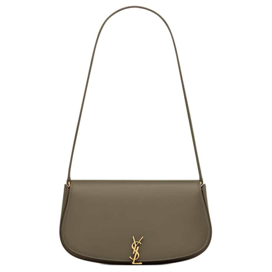 SAINT LAURENT Cow Leather Handbag, Shoulder Bag Mini Women's Dark Musk