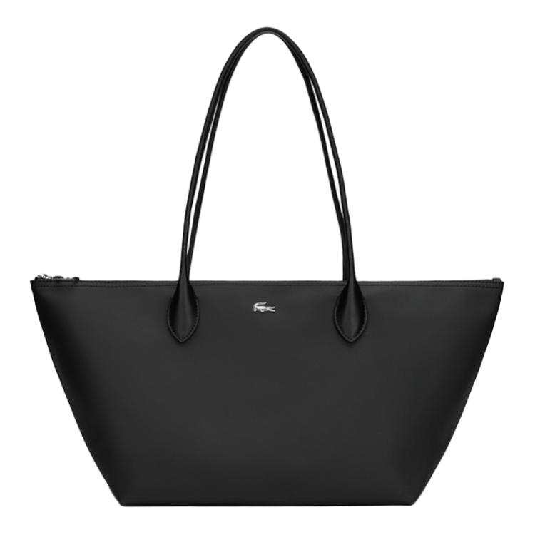LACOSTE PVC Tote Bag, Shopping Bag, Handbag, Shoulder Bag Large Women's Black