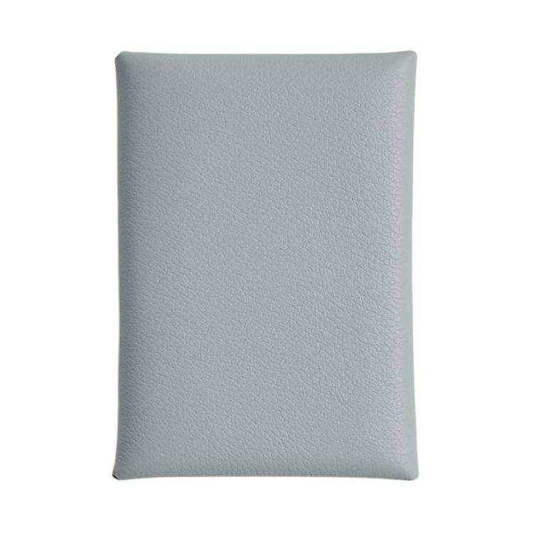 HERMES Calvi Duo Evercolor Calfskin Wallet, Card Holder Women's 8U Bleu Glacier Blue
