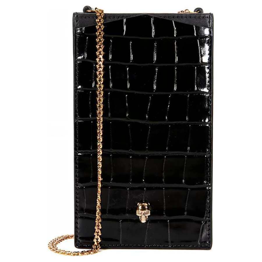 Alexander McQueen Alexander McQueen Skull Embossed Phone Pouch