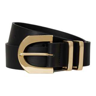 Anine Bing Soraya Logo Leather Belts Women's Black