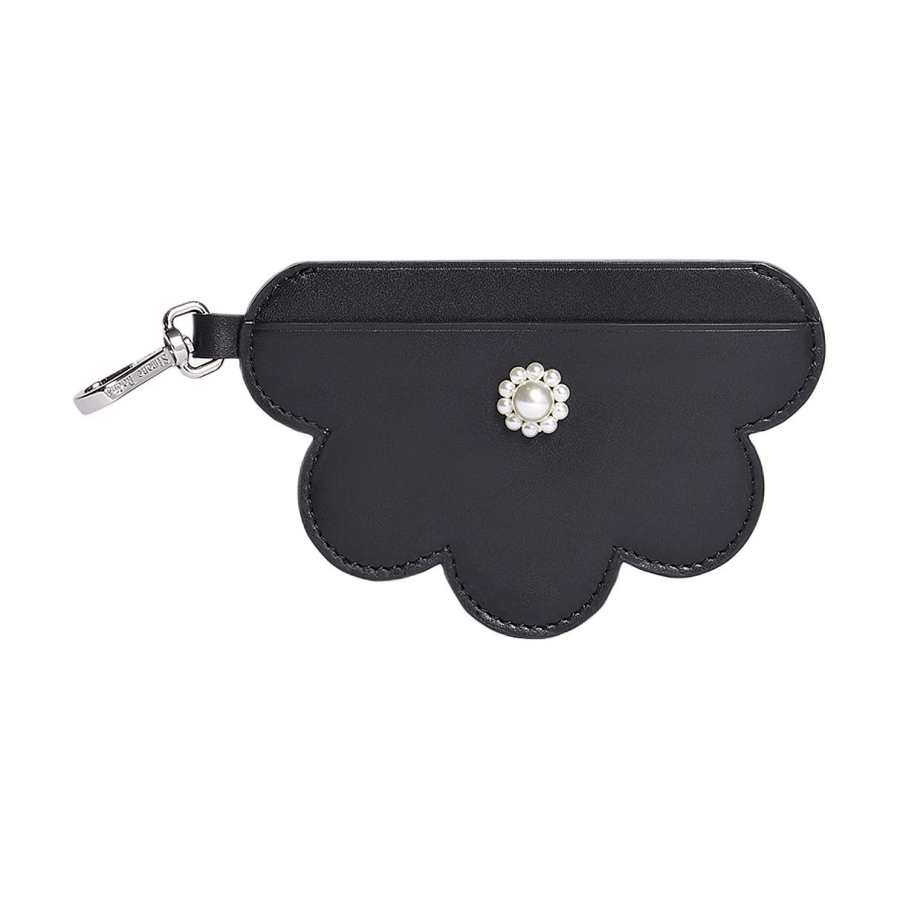 SIMONE ROCHA Calfskin Card Holder Women's Black